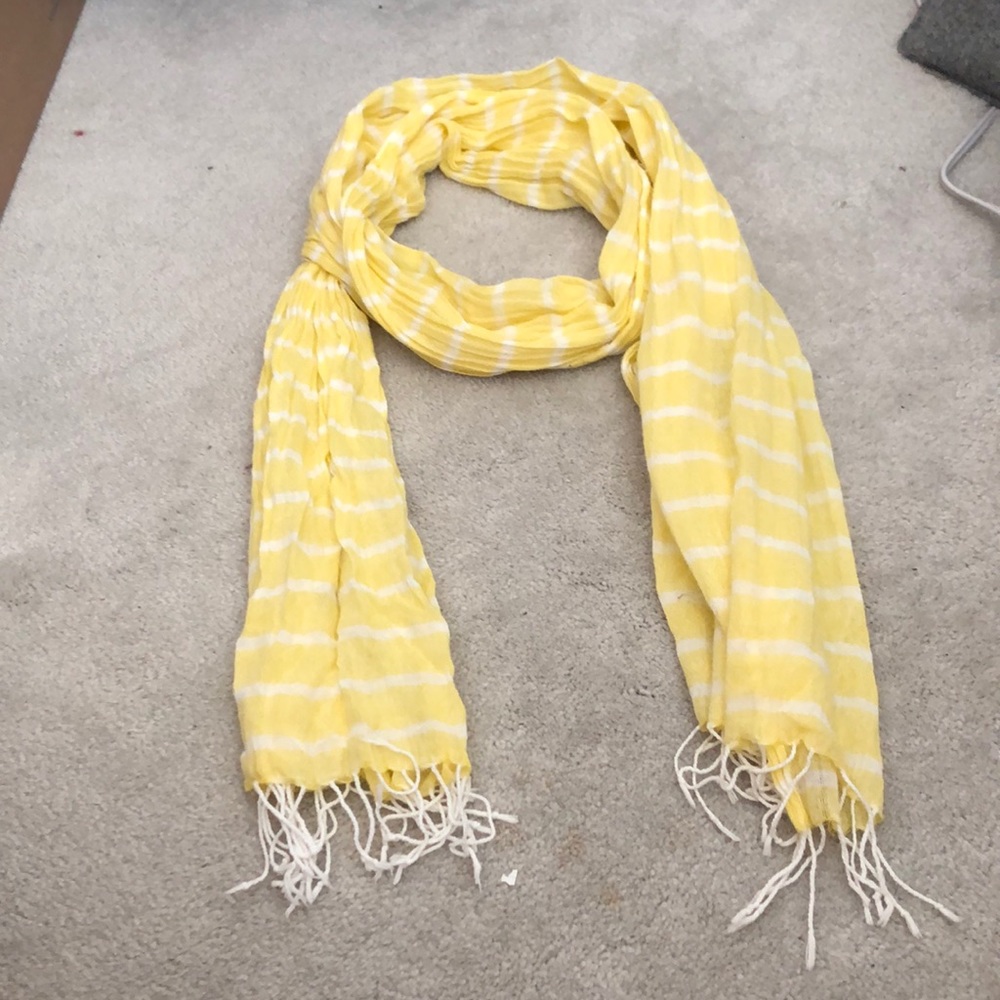 Yellow striped scarf